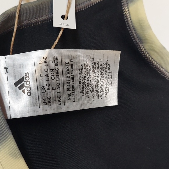 ADIDAS AEROREACT LIGHT-SUPPORT HYPERGLAM PRINTED BRA SIZE LAC - Picture 10 of 10